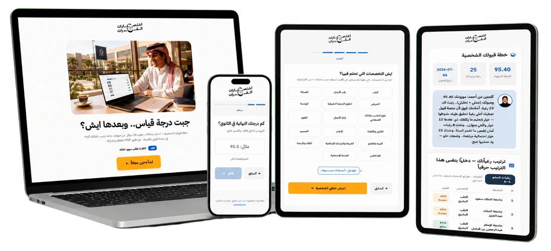 خطة قبولك الشخصية